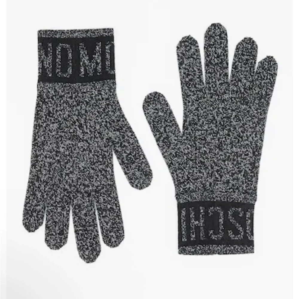 Moschino Wool-containing glitter gloves